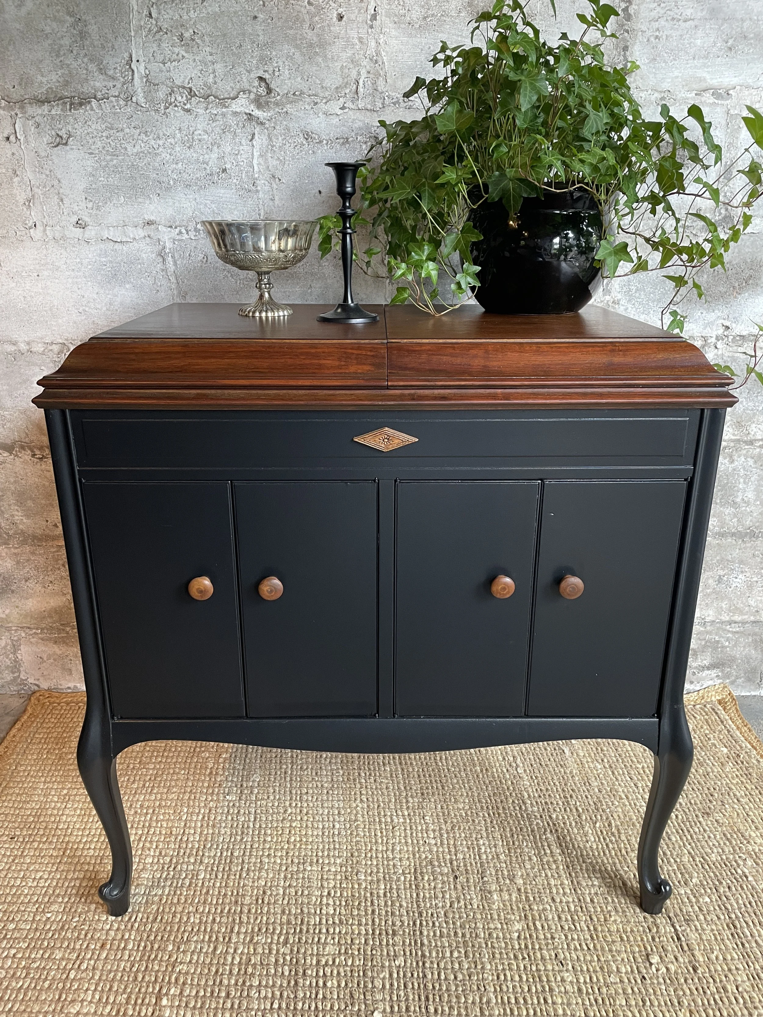 Repurposed Victrola Cabinet — Blue Hen